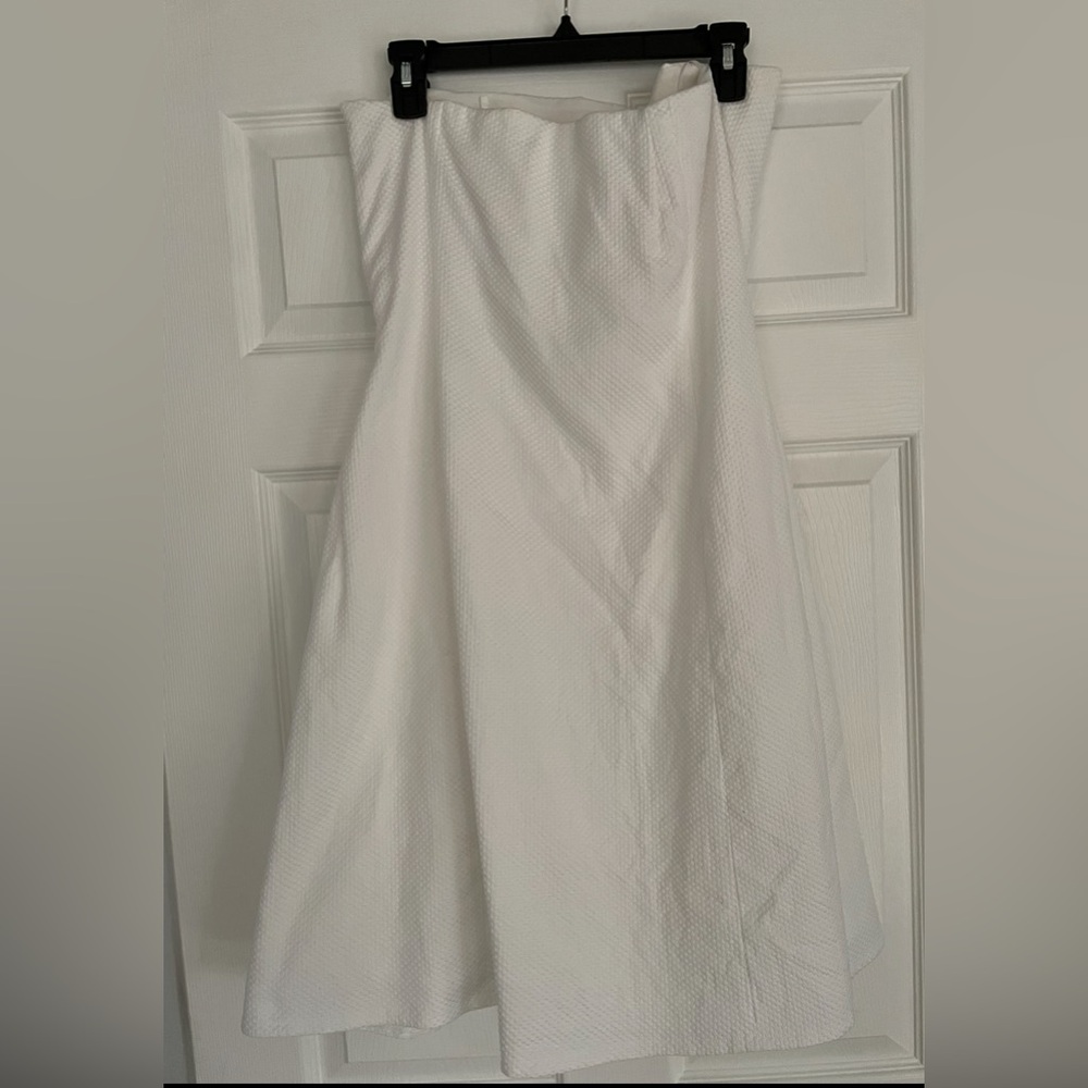Salvatore Ferragamo Strapless Cream Dress